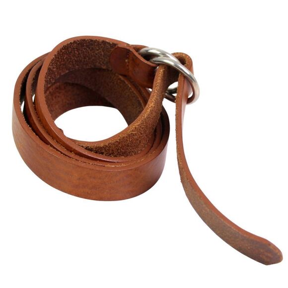 HANDCRAFTED TAN BROWN REAL LEATHER 7/8"Wd SKINNY DRESS CASUAL WOMEN'S BELT L(C77 - Picture 4 of 10